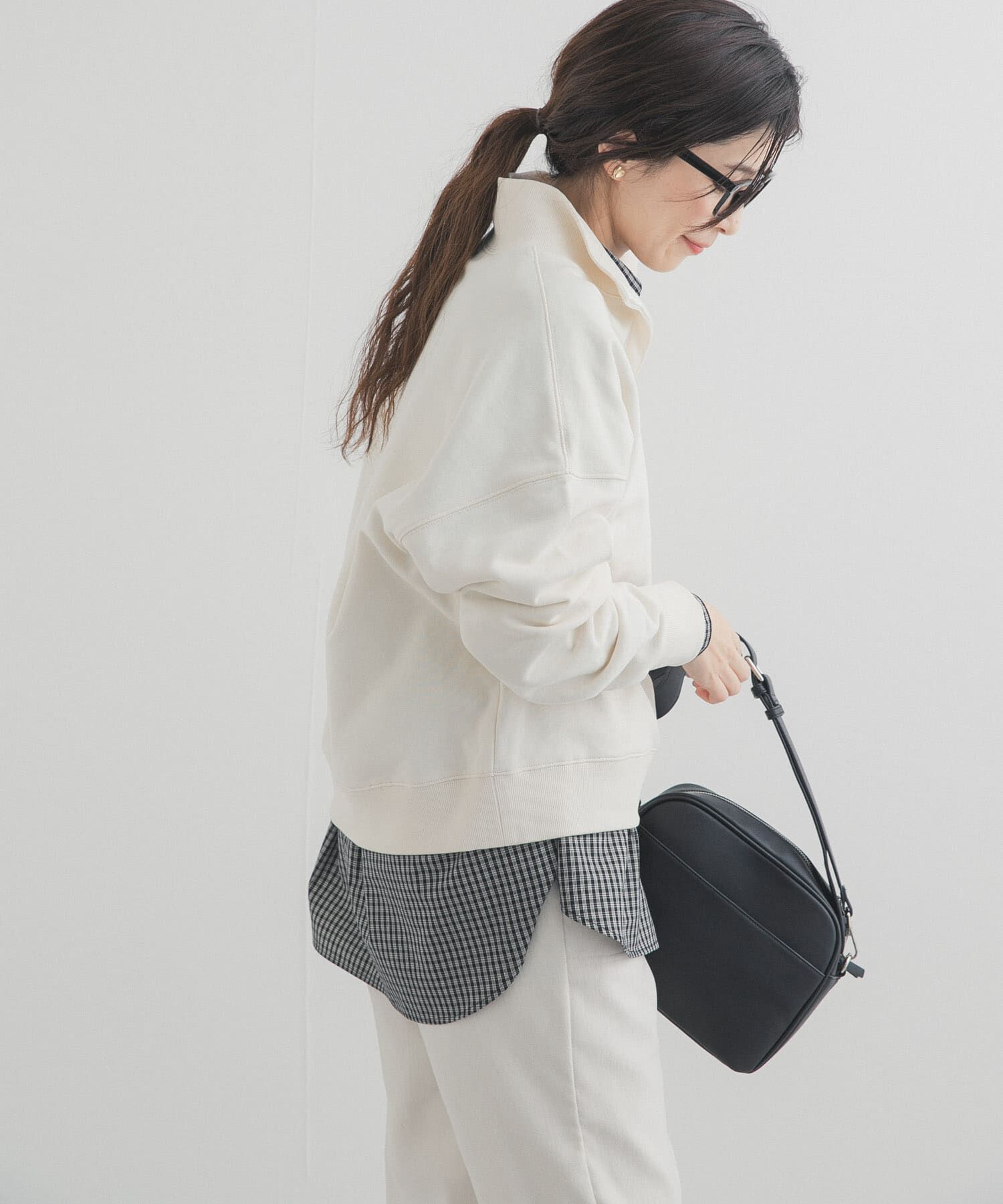 URBAN RESEARCH DOORS「刺繍スタンドカラースウェット」|スウェット・ジャージ|