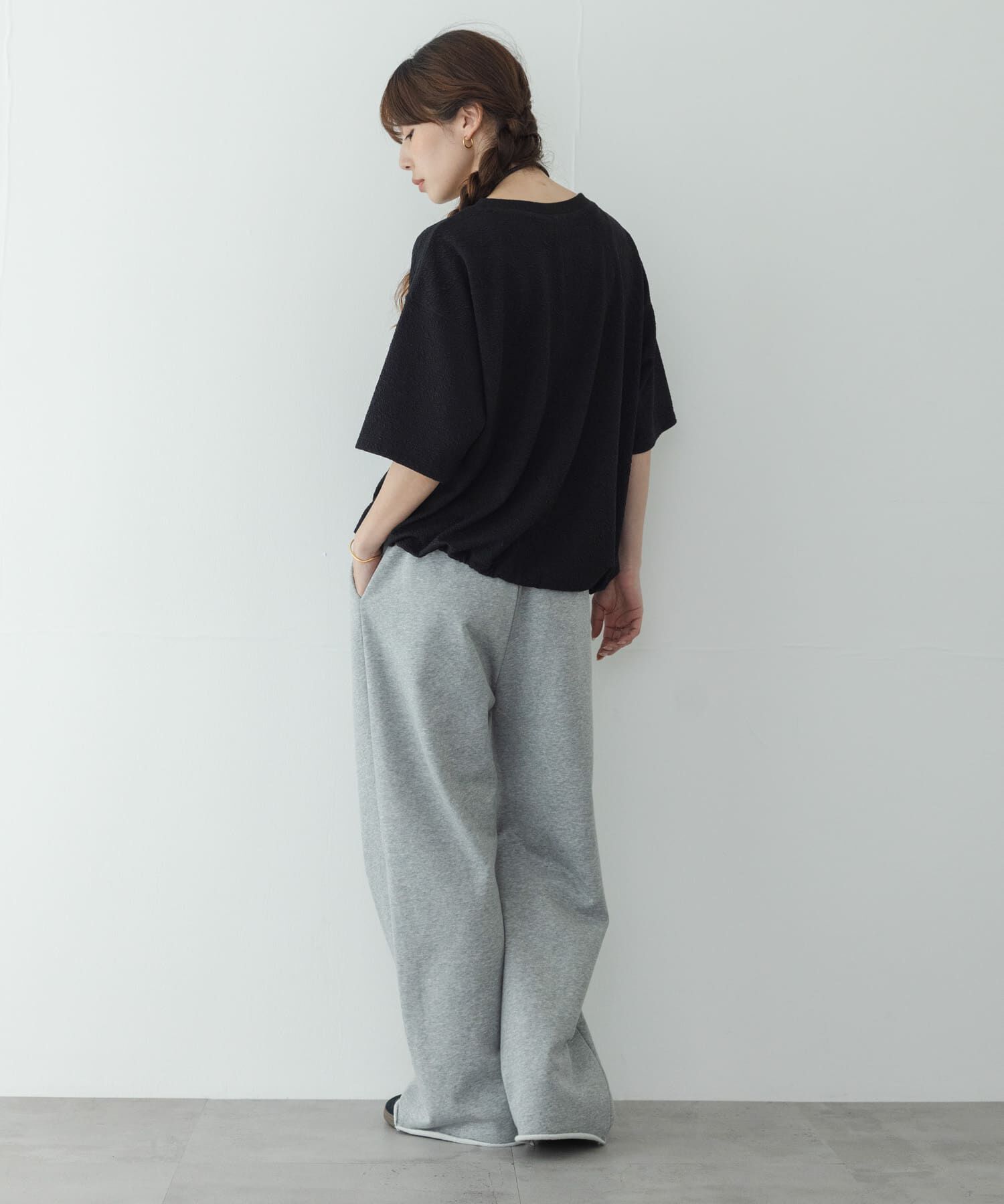 Sonny Label 「カットジャガードドロスト五分袖プルオーバー」|Tシャツ・カットソー|