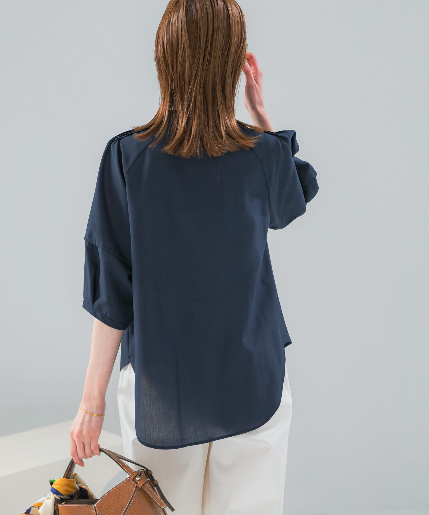 URBAN RESEARCH ROSSO「『WEB/一部店舗限定』UVカットウォッシャブルリネン混シャツブラウス」|シャツ・ブラウス|