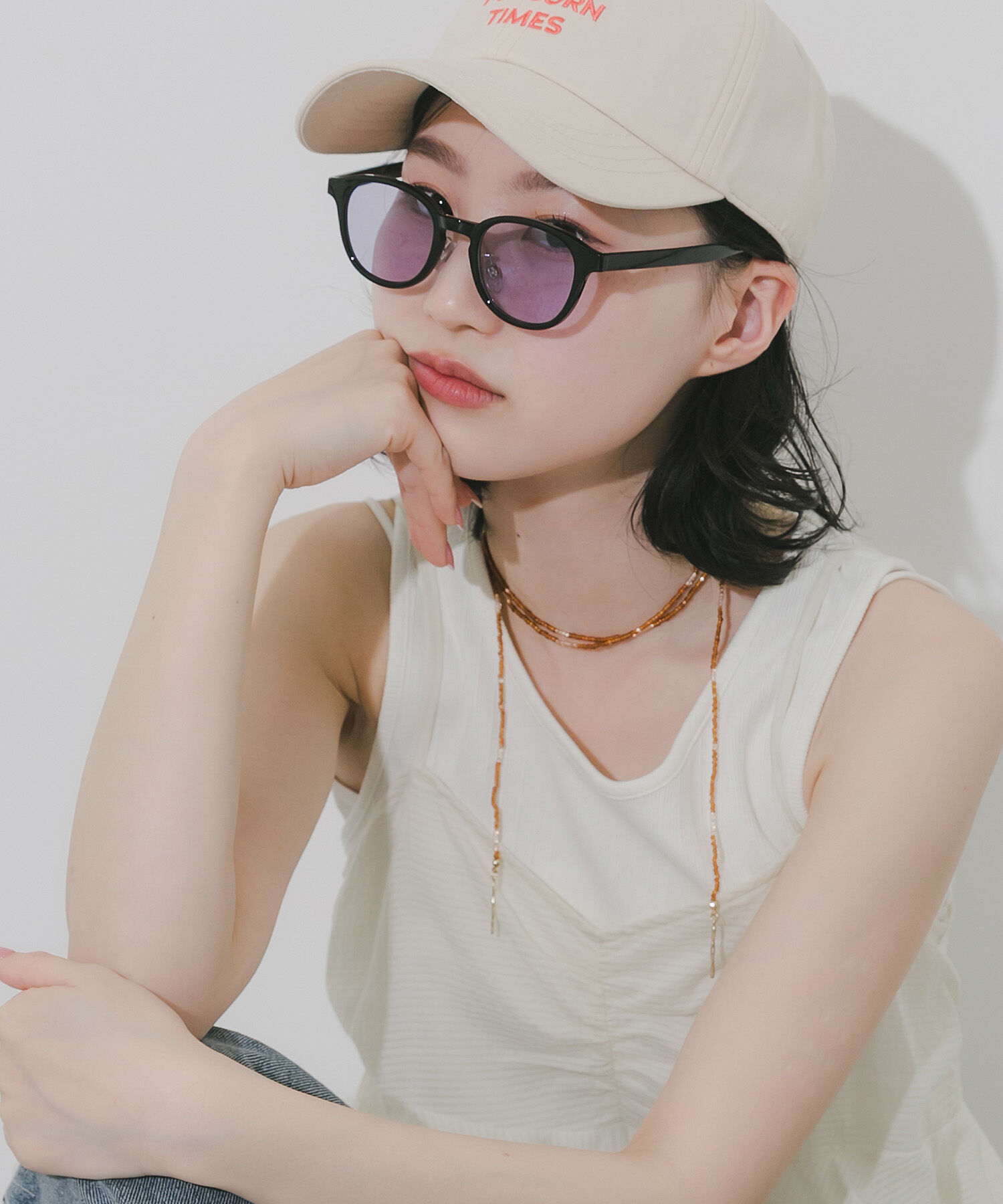 SMELLY「ボスリントンサングラス」|メガネ|パープル系その他