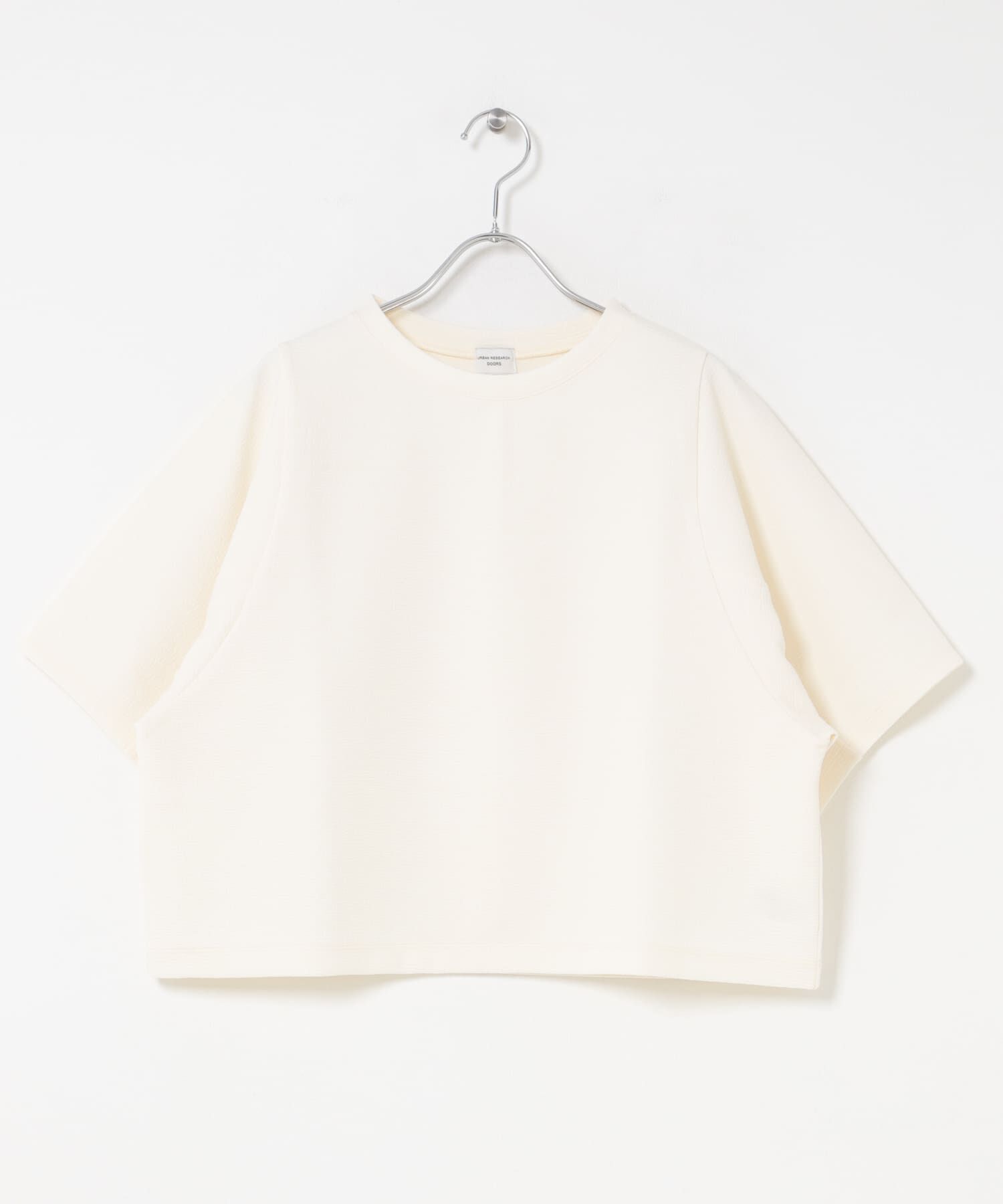 URBAN RESEARCH DOORS「袖ボリュームクロップドプルオーバー」|Tシャツ・カットソー|オフホワイト