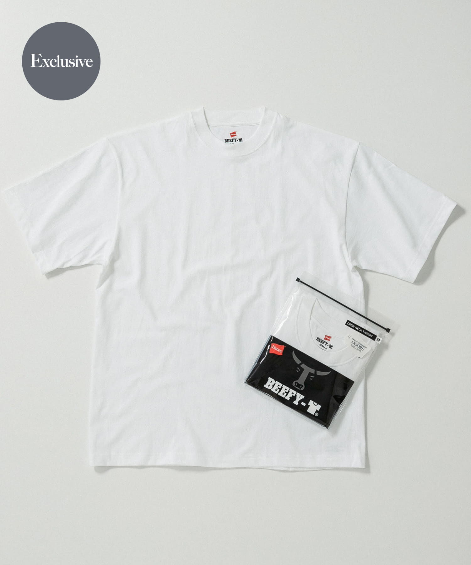 URBAN RESEARCH DOORS「『別注』HANES&times;DOORS　BEEFY-T DOORS FIT SHORT-SLEEVE」|Tシャツ・カットソー|ホワイト