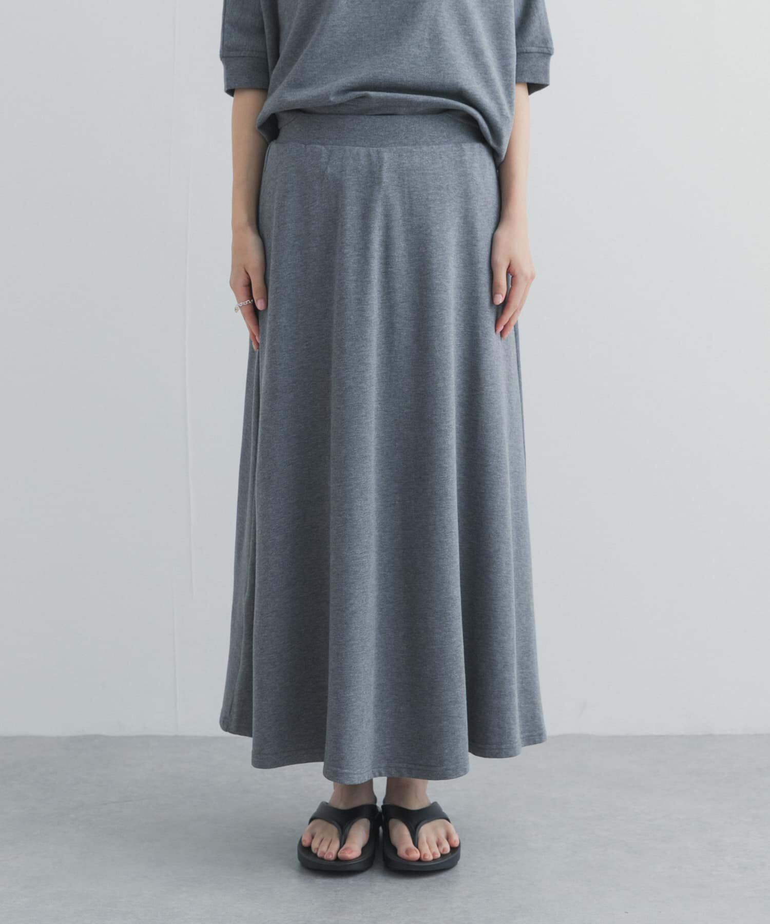 URBAN RESEARCH DOORS「モダールコットン裏毛イージースカート」|スカート|