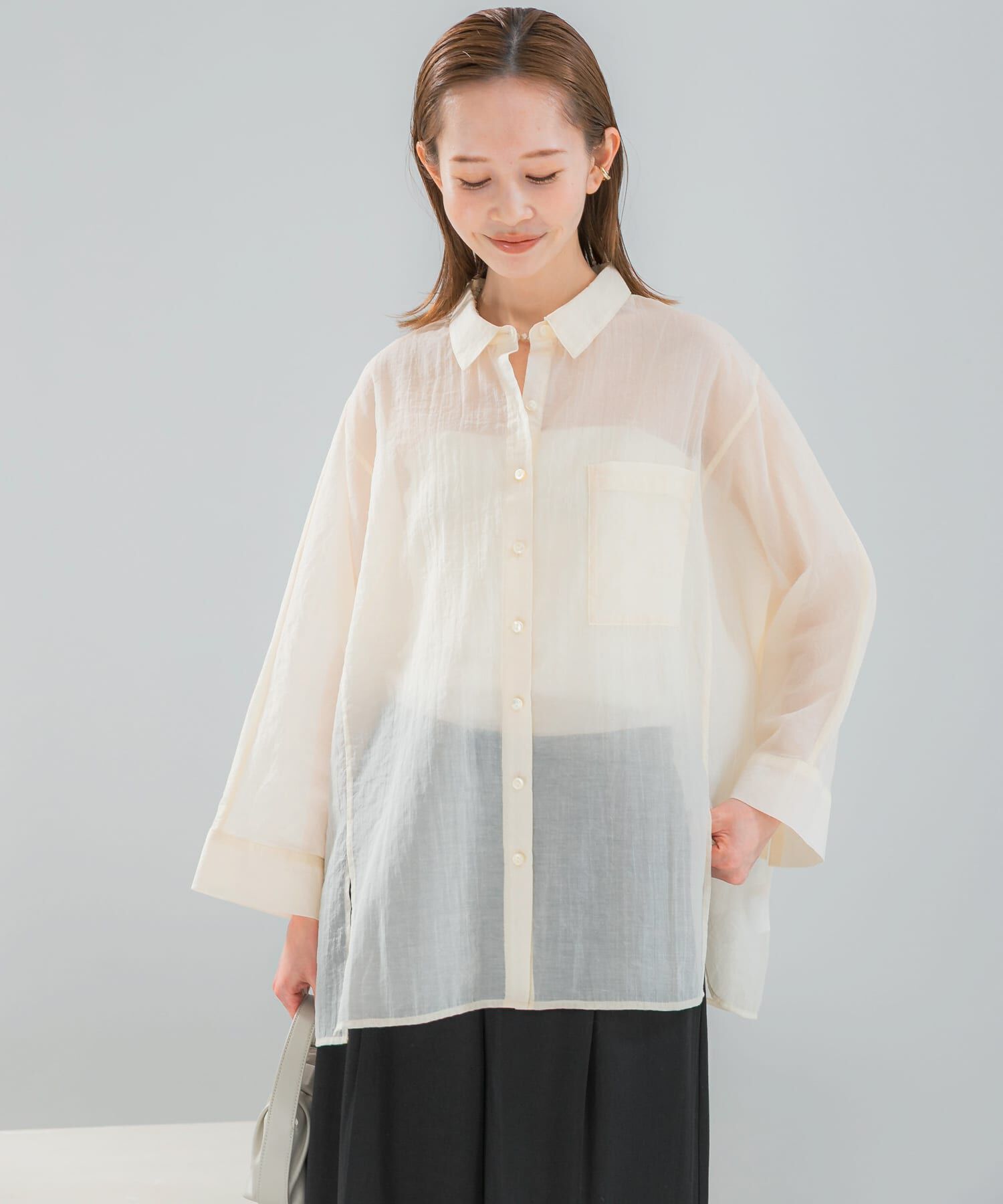 URBAN RESEARCH ROSSO「シアーコットンドルマンシャツ」|シャツ・ブラウス|