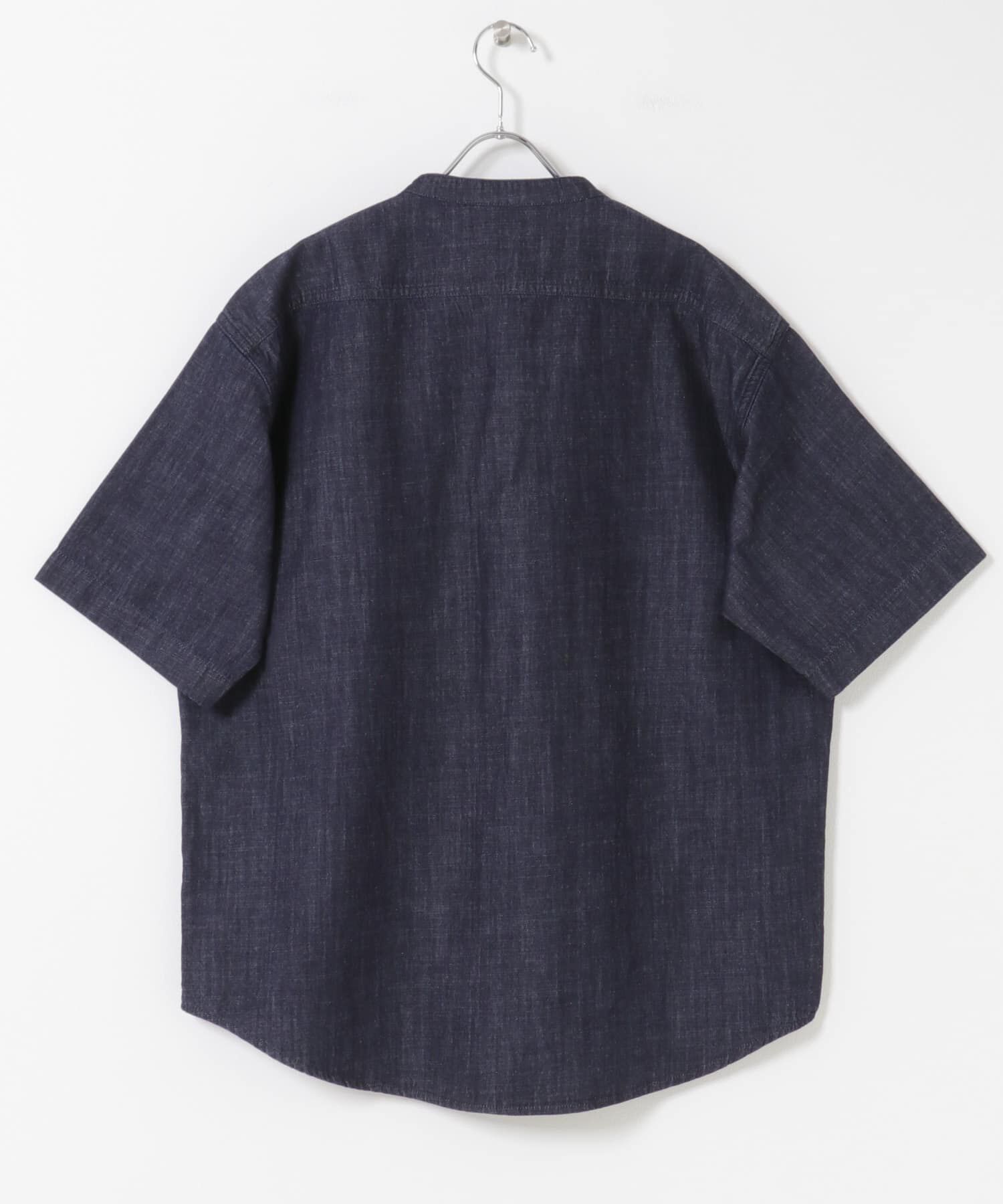 URBAN RESEARCH DOORS「リネンブレンド デニムバンドショートスリーブシャツ」|シャツ・ブラウス|