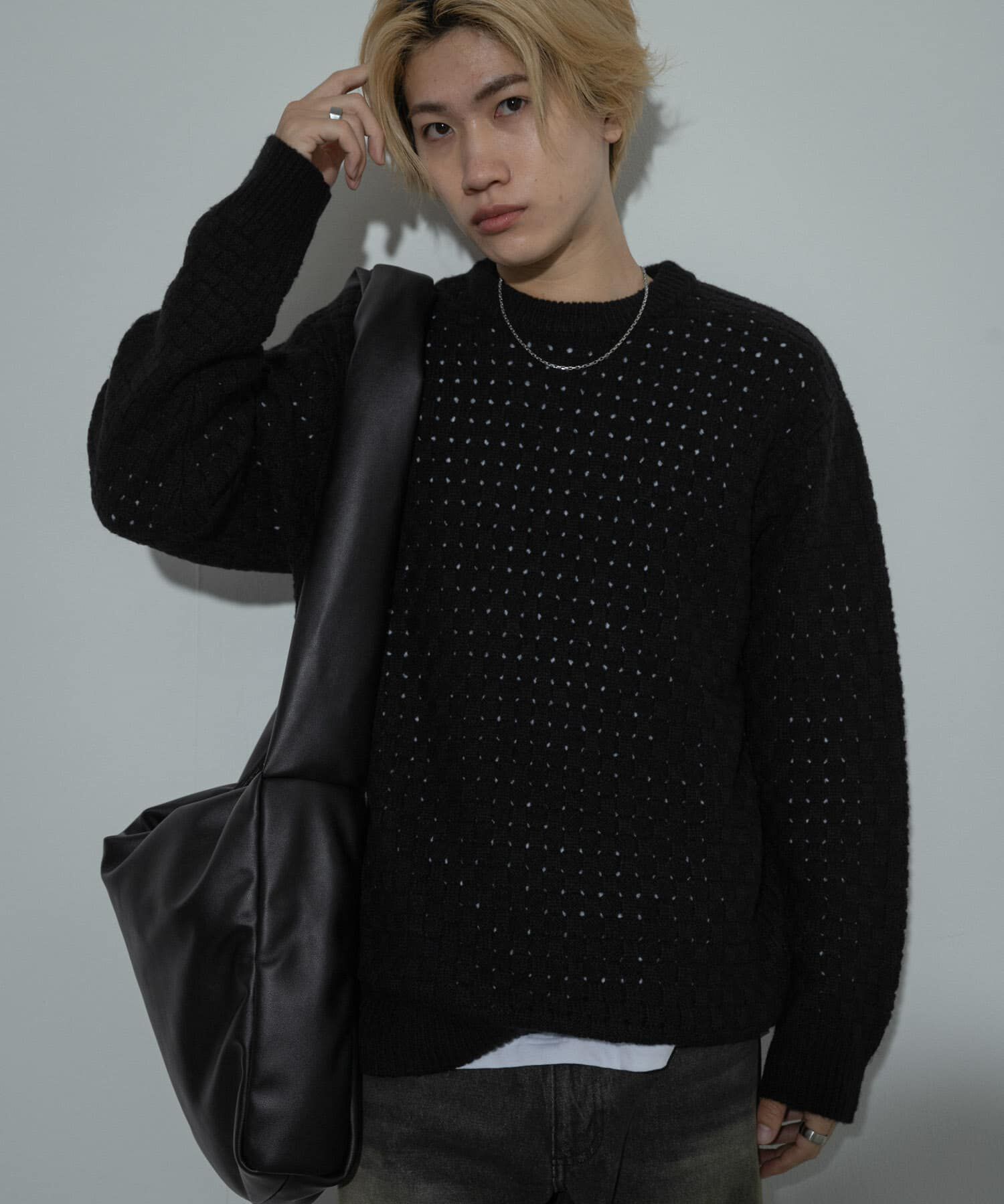 SENSE OF PLACE by URBAN RESEARCH「クロス編みシアークルーネックニット」|ニット・セーター|