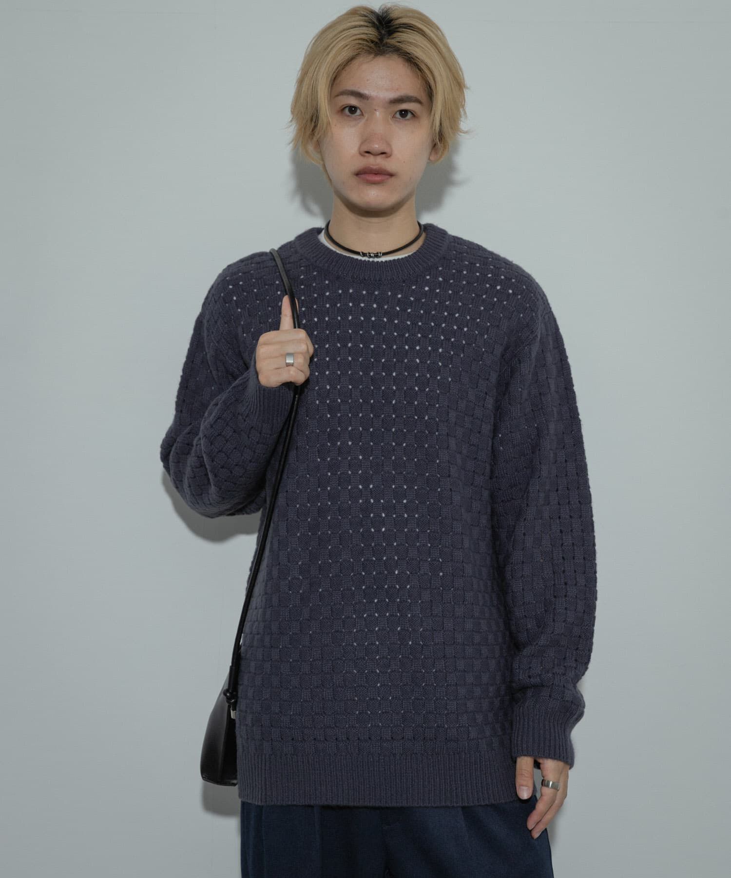 SENSE OF PLACE by URBAN RESEARCH「クロス編みシアークルーネックニット」|ニット・セーター|