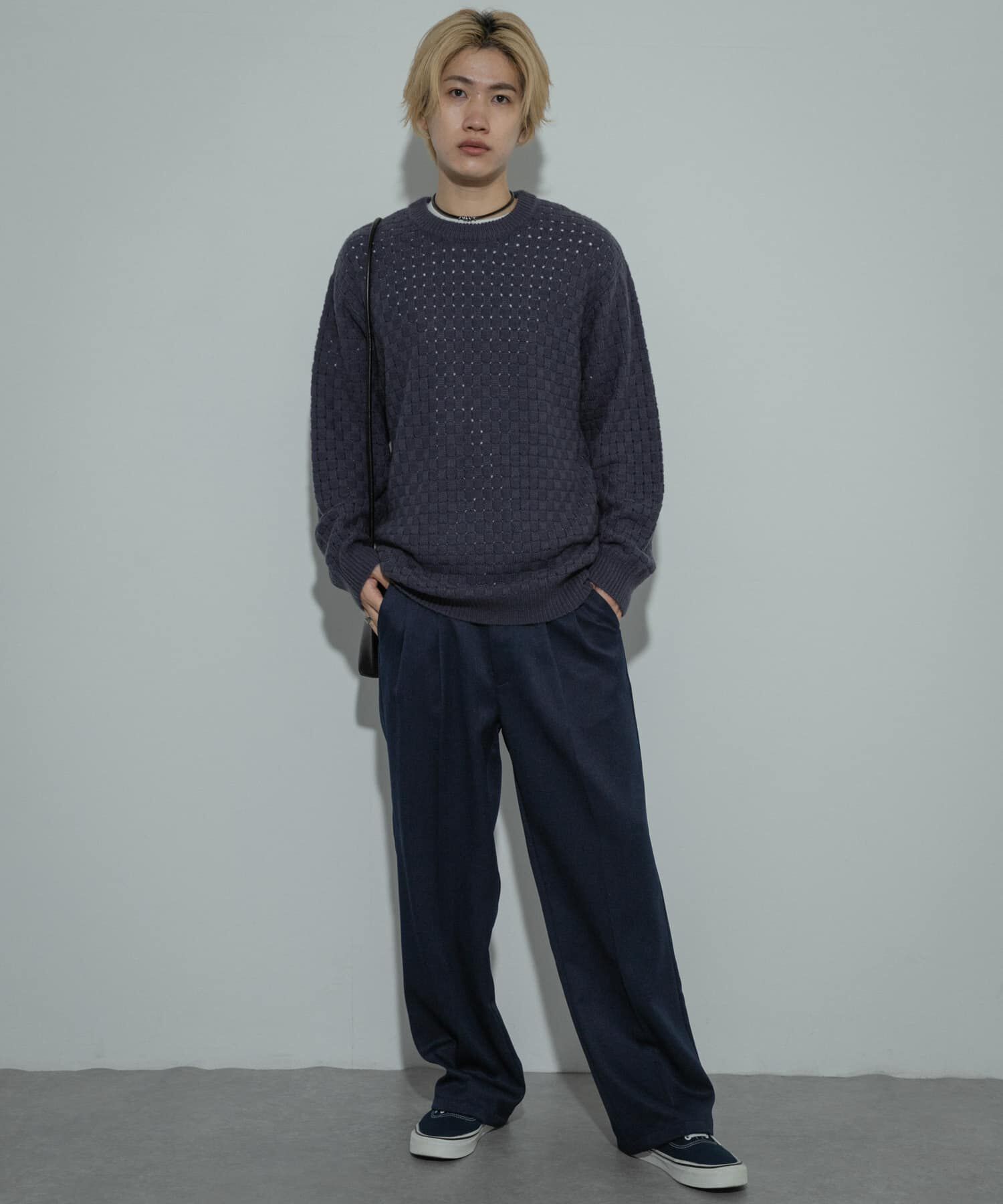 SENSE OF PLACE by URBAN RESEARCH「クロス編みシアークルーネックニット」|ニット・セーター|