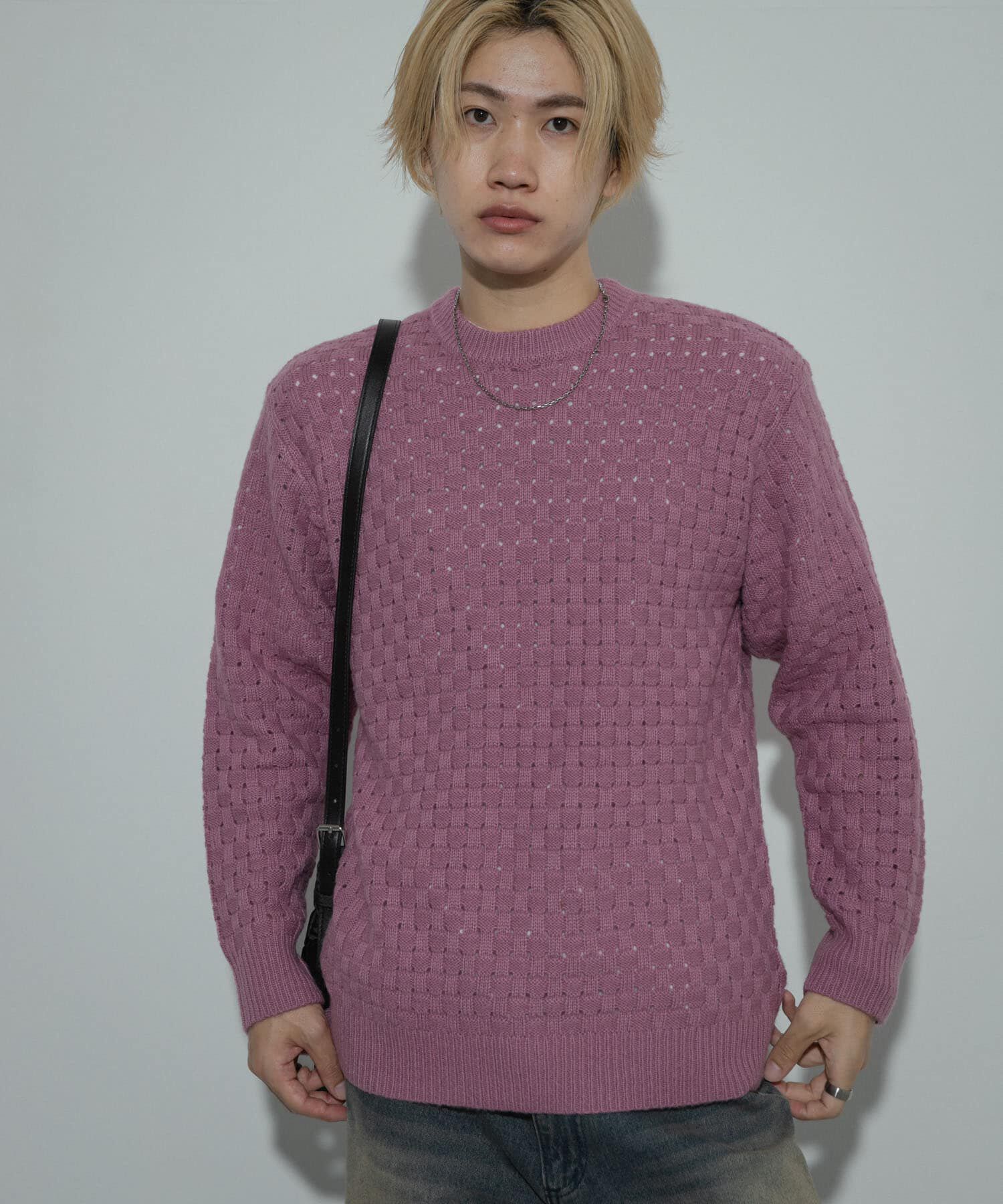 SENSE OF PLACE by URBAN RESEARCH「クロス編みシアークルーネックニット」|ニット・セーター|