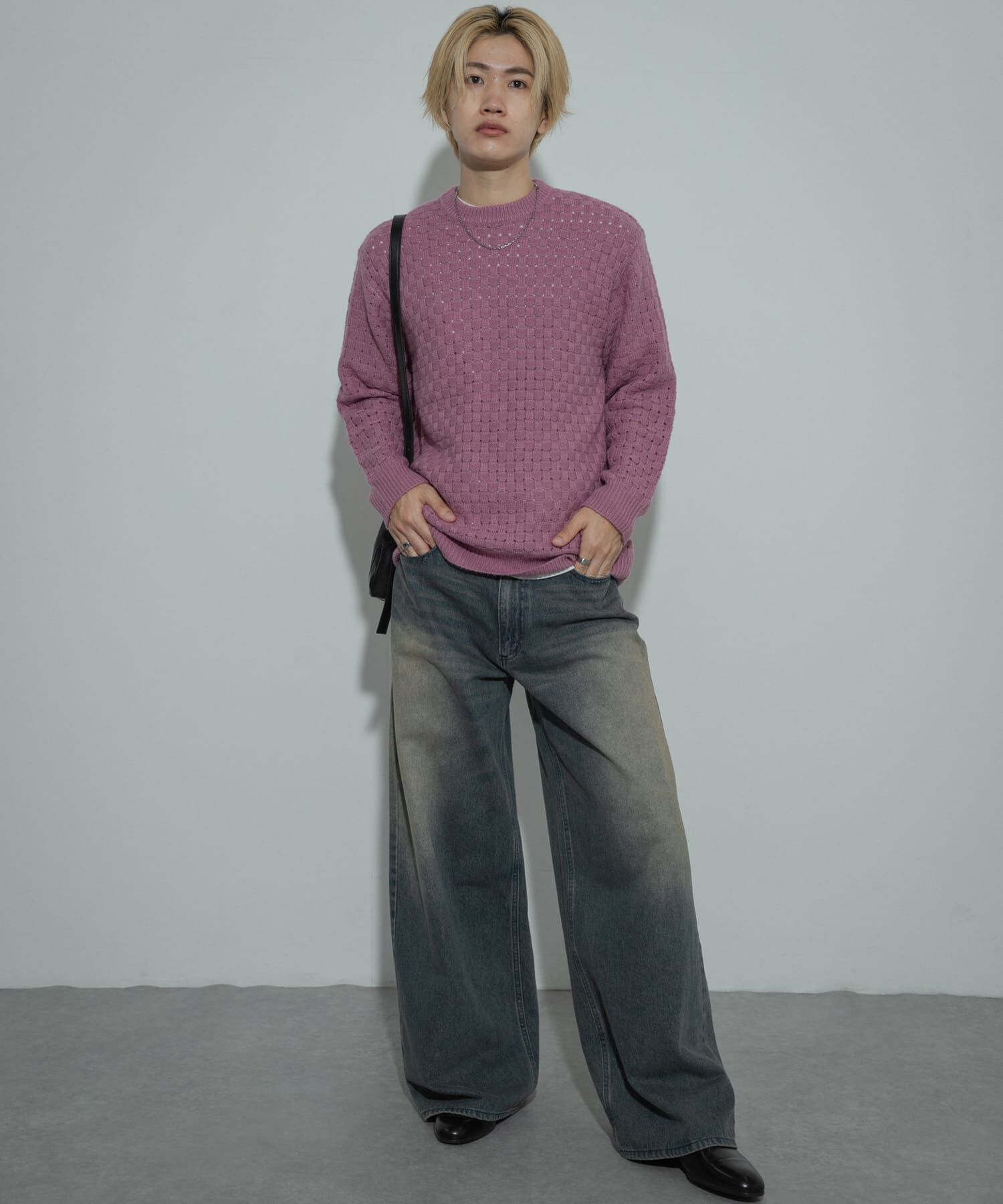 SENSE OF PLACE by URBAN RESEARCH「クロス編みシアークルーネックニット」|ニット・セーター|