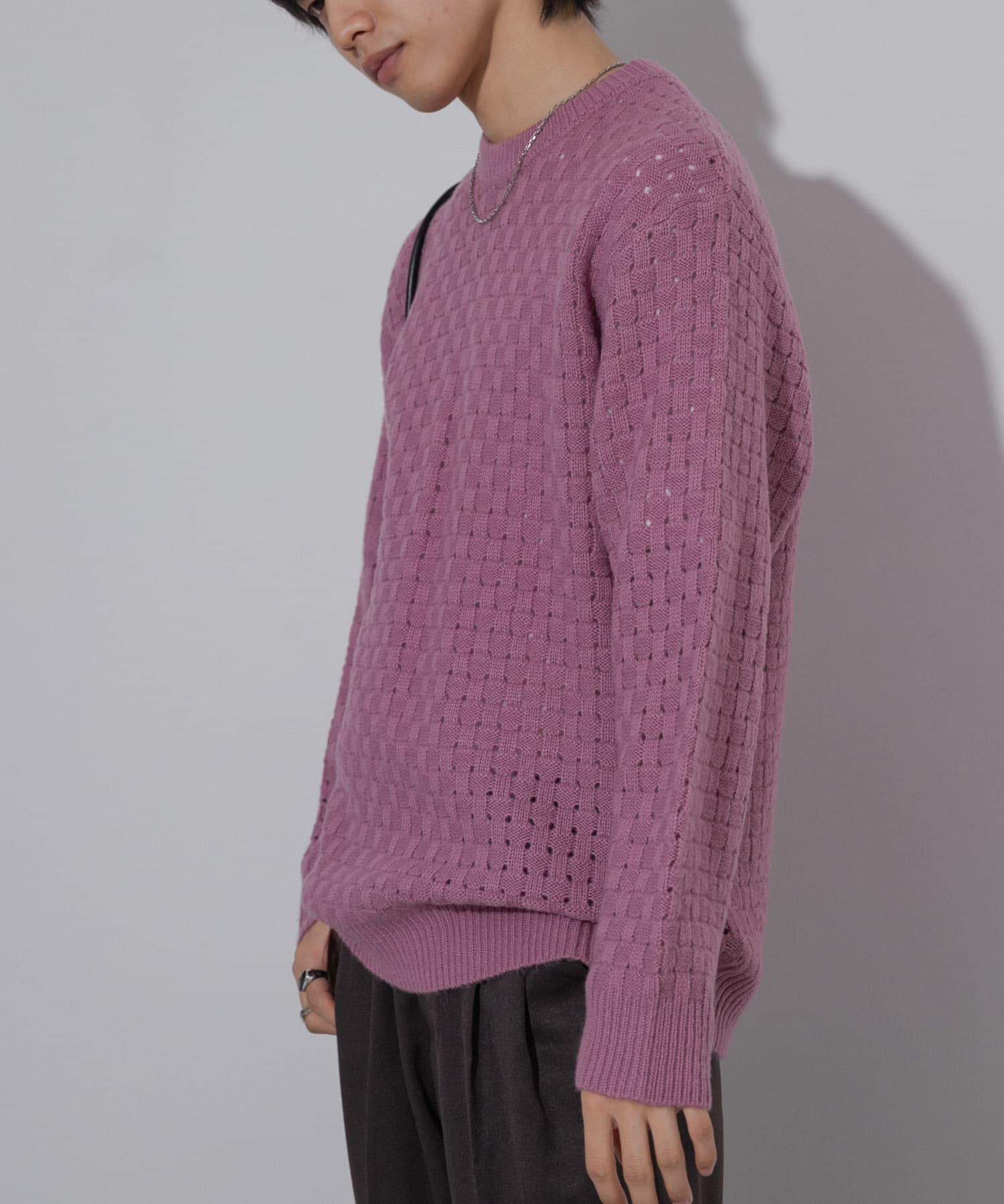 SENSE OF PLACE by URBAN RESEARCH「クロス編みシアークルーネックニット」|ニット・セーター|