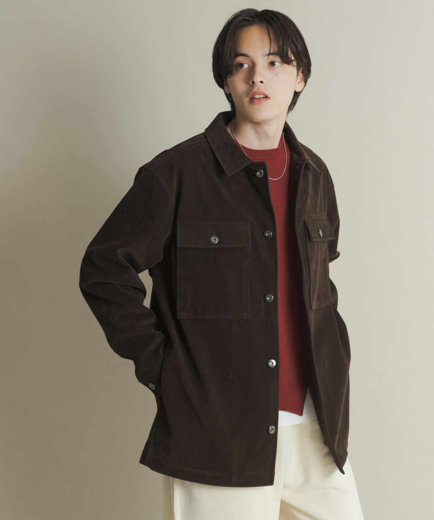 SENSE OF PLACE by URBAN RESEARCH「F/Sジャケット」|ノーカラーコート|