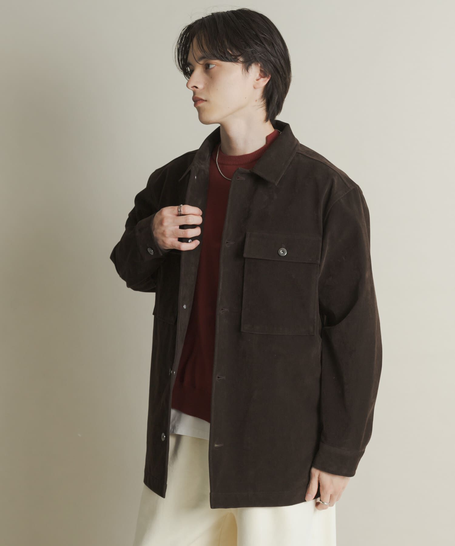 SENSE OF PLACE by URBAN RESEARCH「F/Sジャケット」|ノーカラーコート|