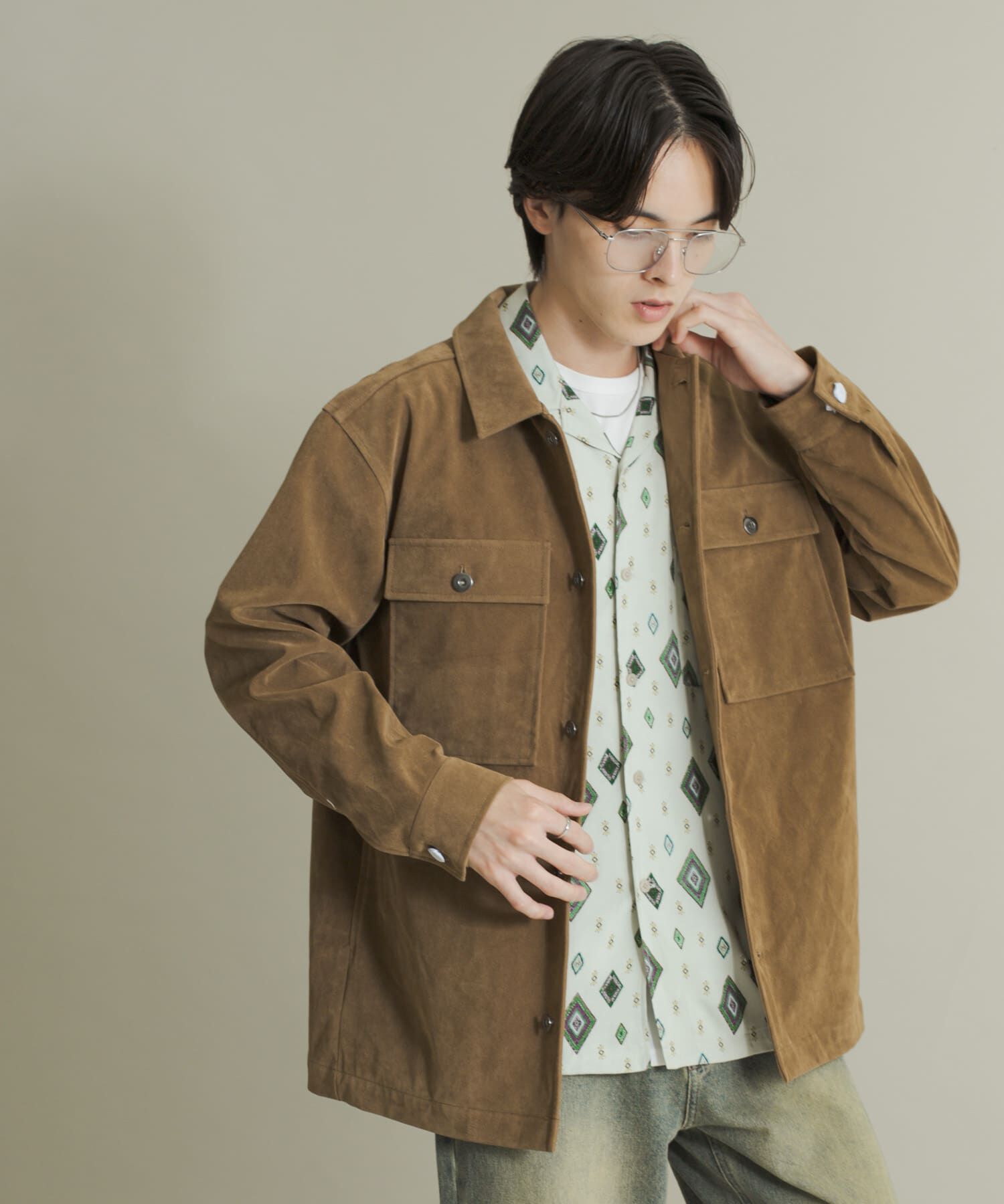 SENSE OF PLACE by URBAN RESEARCH「F/Sジャケット」|ノーカラーコート|