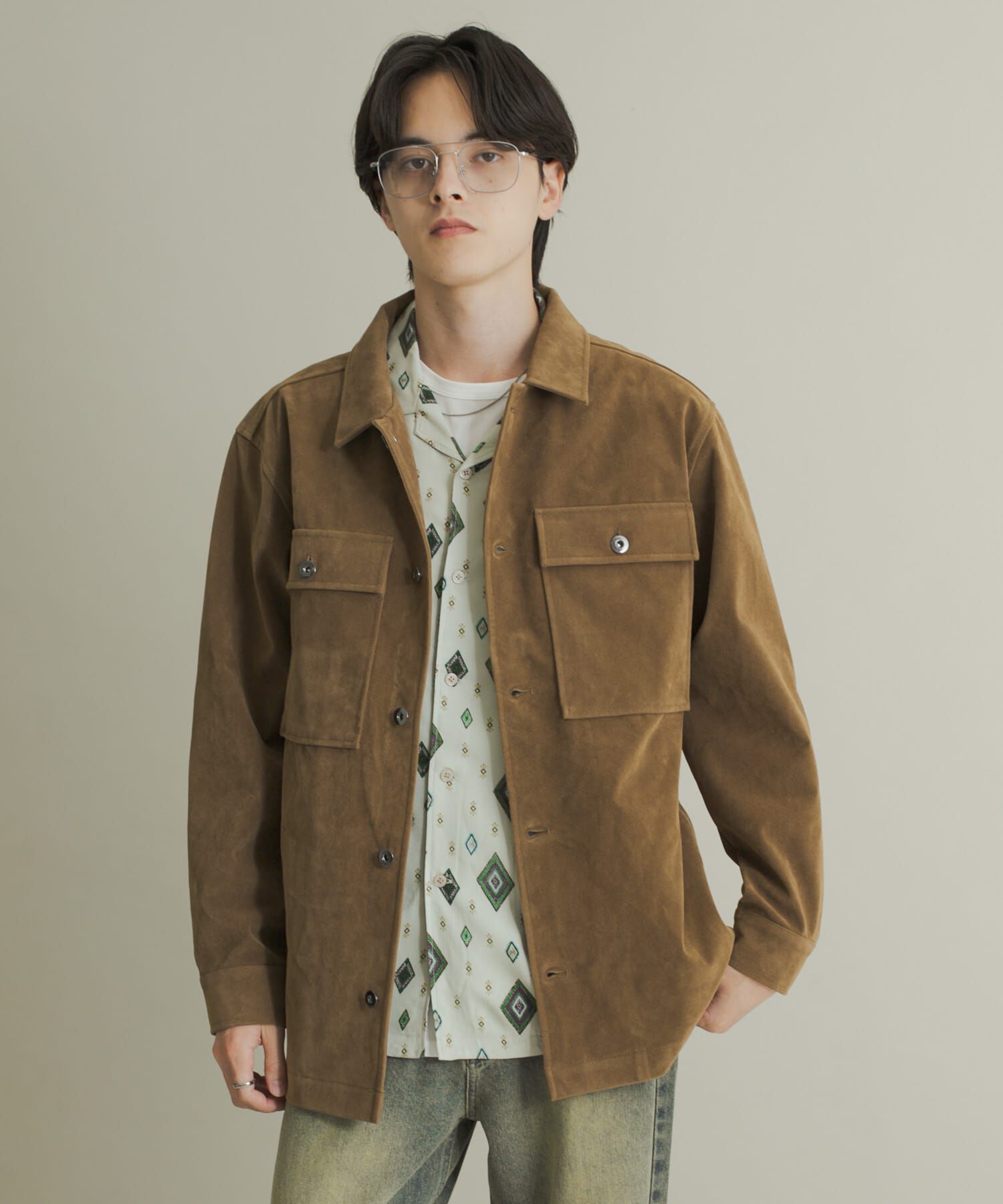 SENSE OF PLACE by URBAN RESEARCH「F/Sジャケット」|ノーカラーコート|