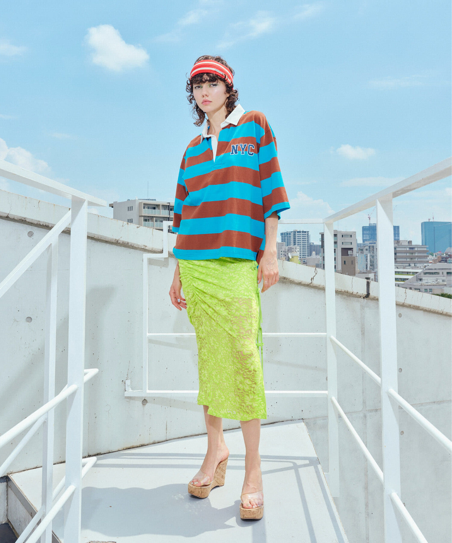 SENSE OF PLACE by URBAN RESEARCH「ANNA SUI NYC　リボンスリットストレッチレーススカート」|スカート|