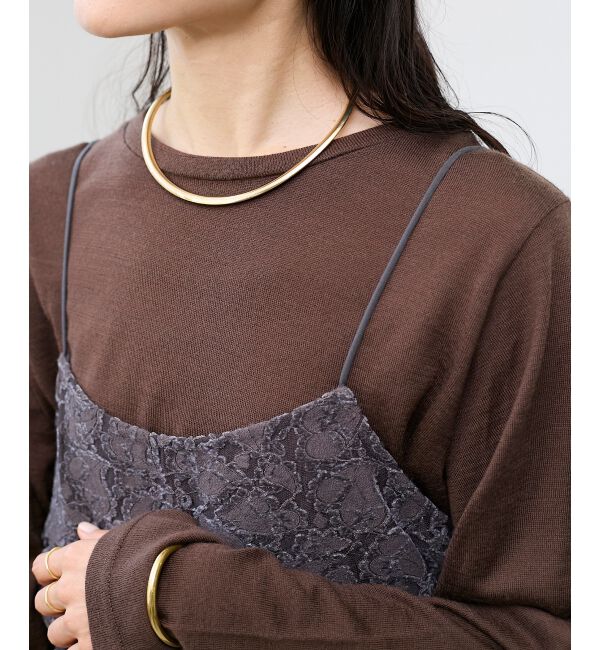  「O フラットネックカフ」|ネックレス|