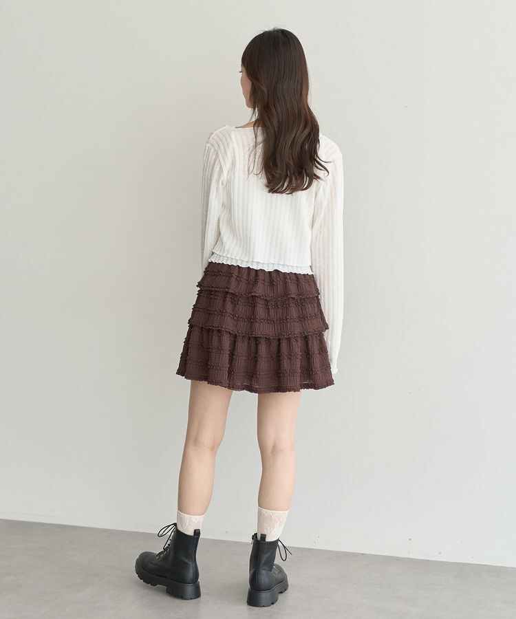 earth music&ecology「フリフリミニスカート」|スカート|