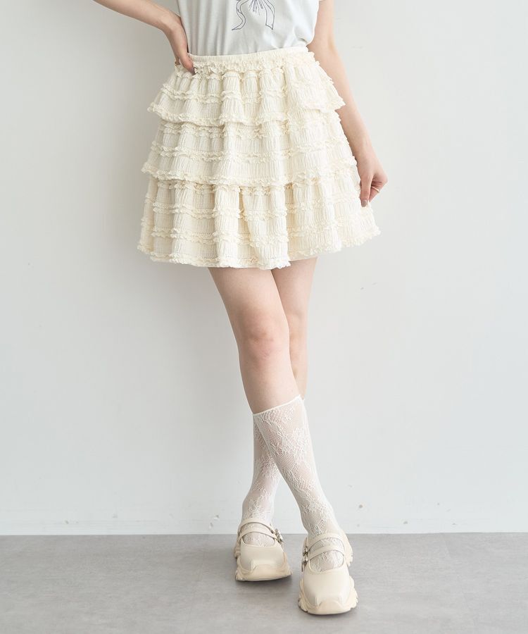 earth music&ecology「フリフリミニスカート」|スカート|