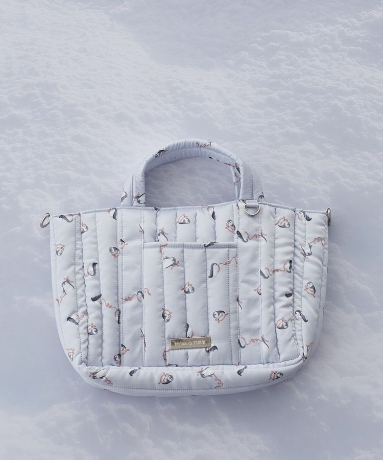 Maison de FLEUR「ペンギンキルトショルダーバッグ」|ショルダー・メッセンジャー|ライトブルー