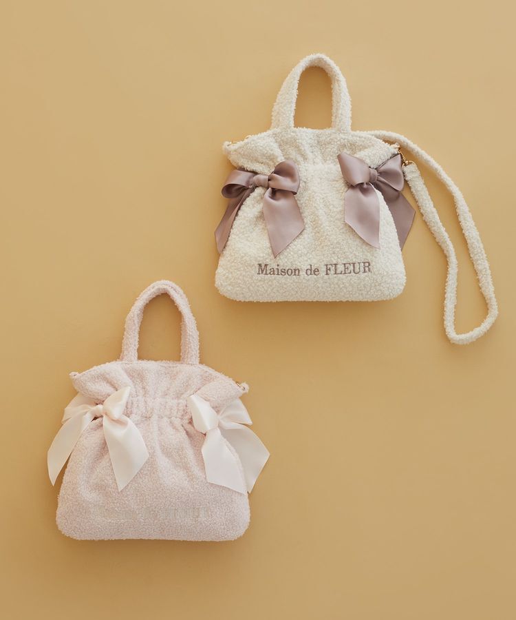 Maison de FLEUR「ボアダブルリボン2Wayトートバッグ」|トートバッグ|