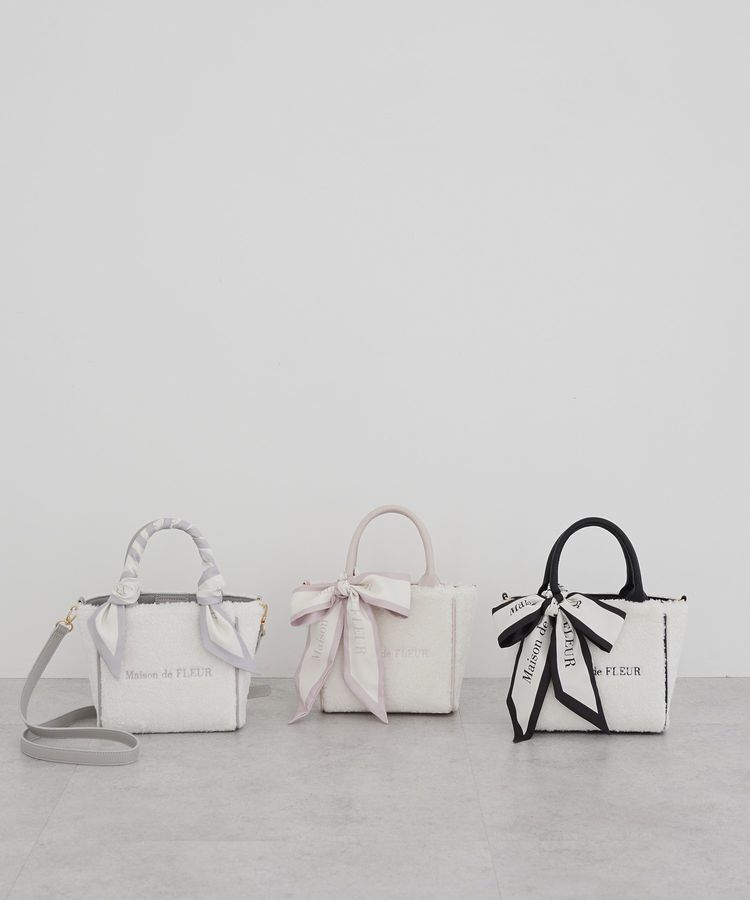 Maison de FLEUR「スカーフ付きボア2WaySトートバッグ」|トートバッグ|