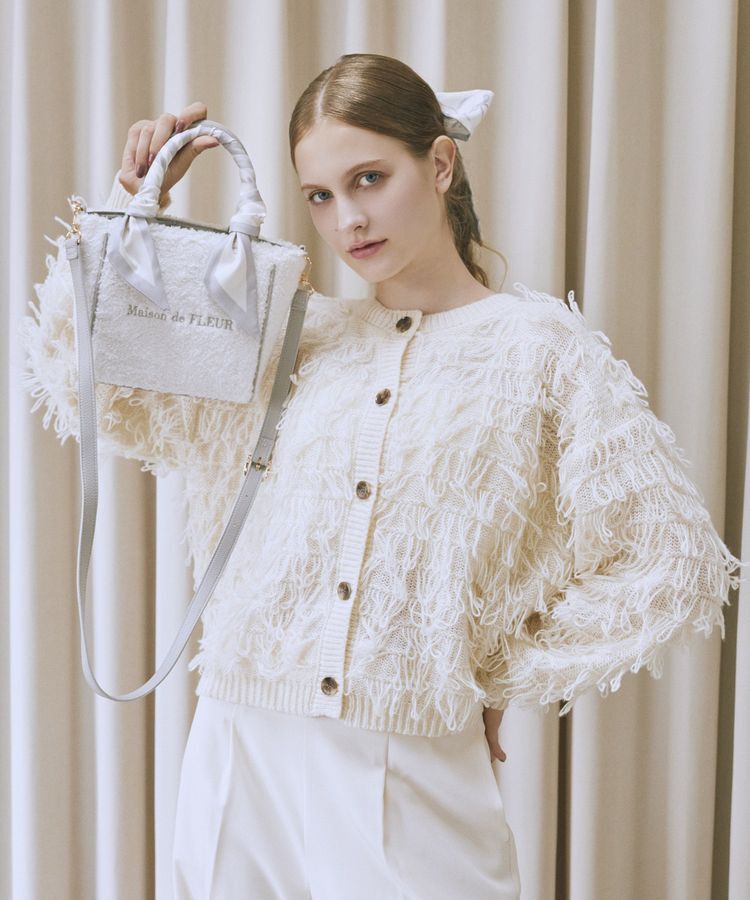 Maison de FLEUR「スカーフ付きボア2WaySトートバッグ」|トートバッグ|