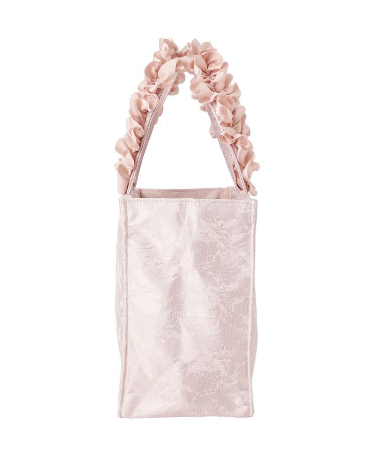 Maison de FLEUR「【Sサイズ】レースフリルハンドルスクエアトートSバッグ」|トートバッグ|
