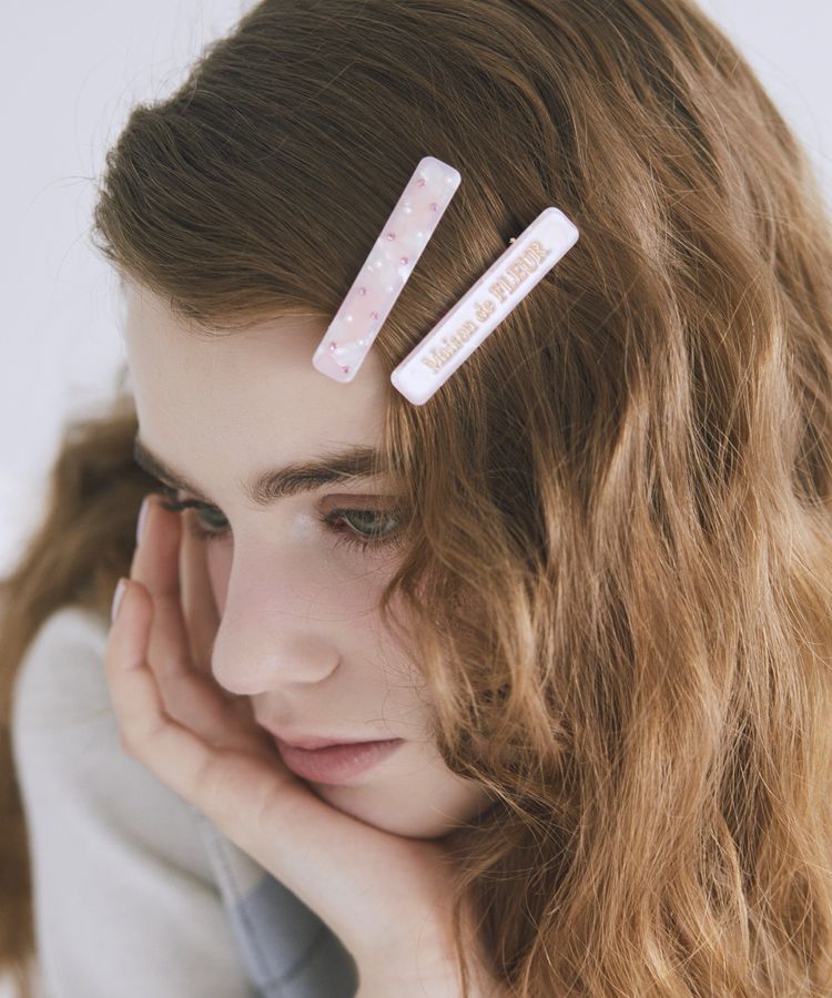 Maison de FLEUR「2セットアセチロゴクリップ」|その他|ピンク