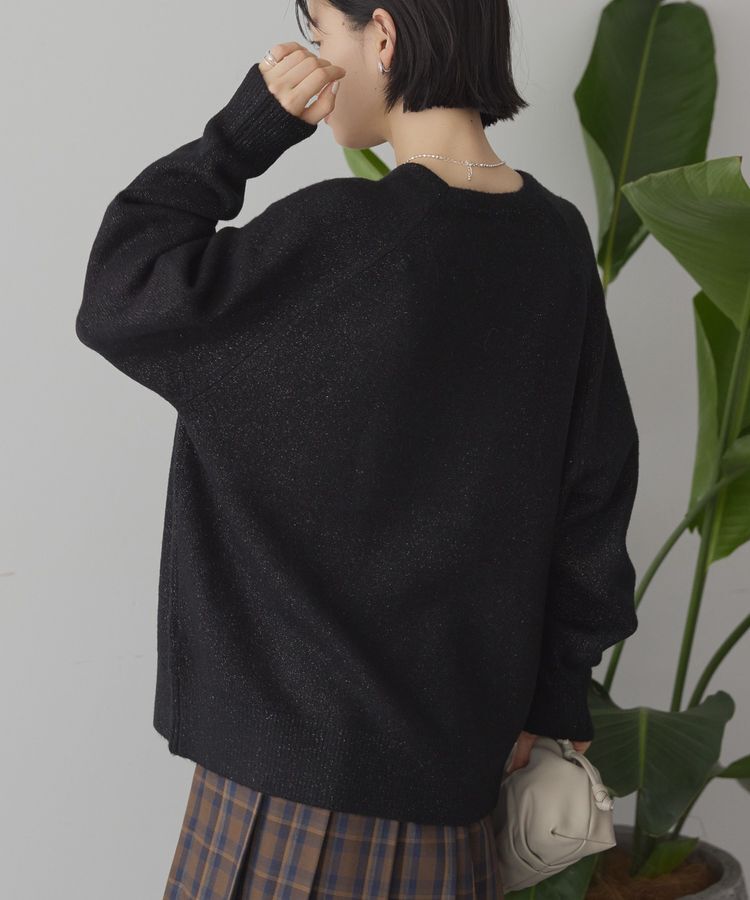 AMERICAN HOLIC「ラグランラメニットプルオーバー」|ニット・セーター|