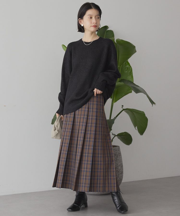 AMERICAN HOLIC「ラグランラメニットプルオーバー」|ニット・セーター|