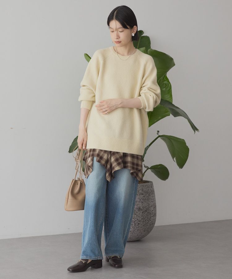 AMERICAN HOLIC「ラグランラメニットプルオーバー」|ニット・セーター|