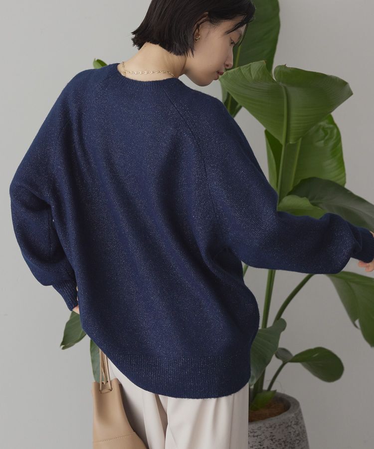 AMERICAN HOLIC「ラグランラメニットプルオーバー」|ニット・セーター|