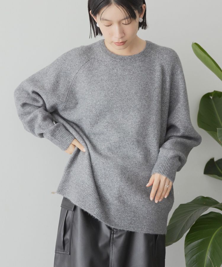 AMERICAN HOLIC「ラグランラメニットプルオーバー」|ニット・セーター|