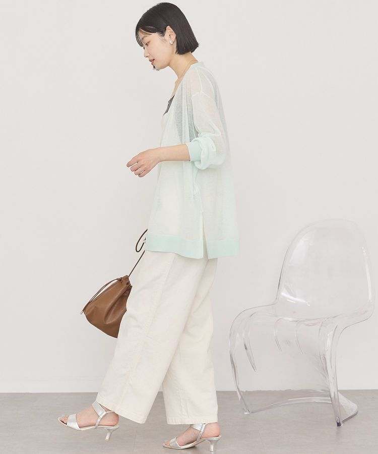 AMERICAN HOLIC「メタルボタンシアーVネックカーディガン」|カーディガン|