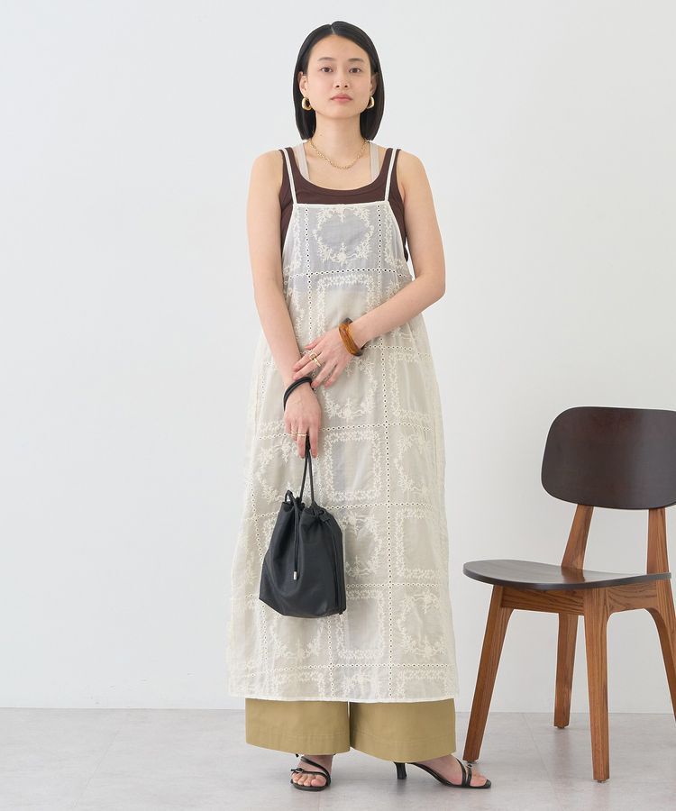 AMERICAN HOLIC「シアー刺繍キャミワンピース(ペチコート付き)」|ワンピース|Ivory