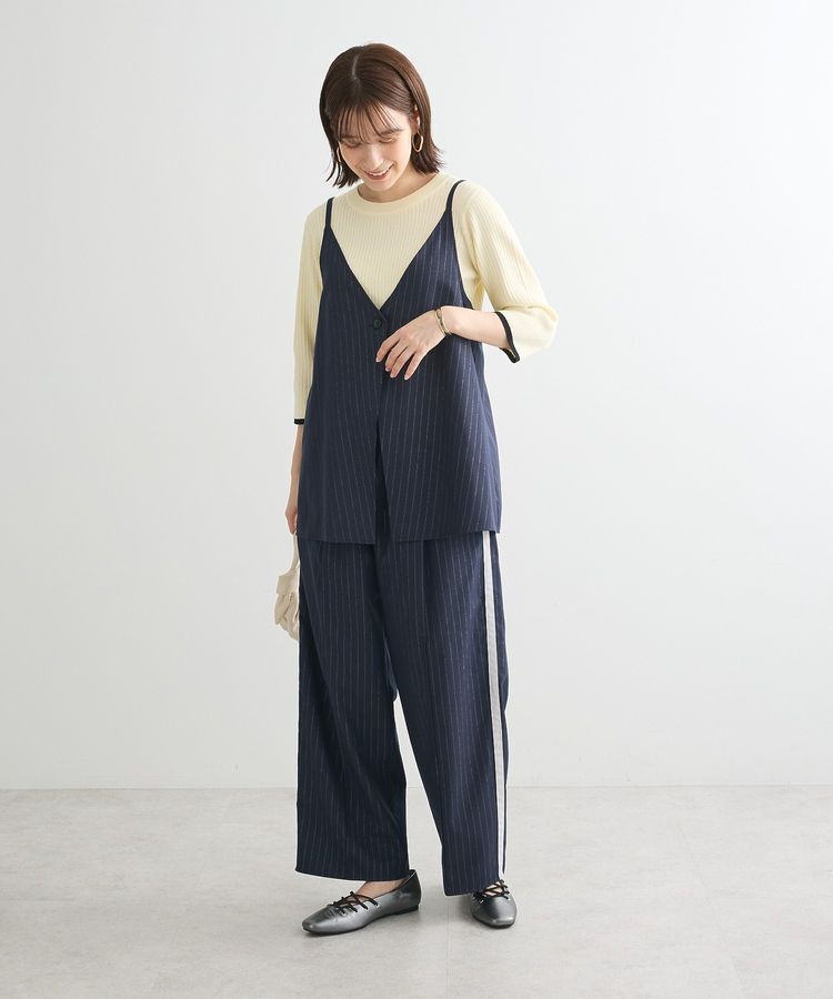 Green Parks「ラメピンストライプサイドラインパンツ」|その他|