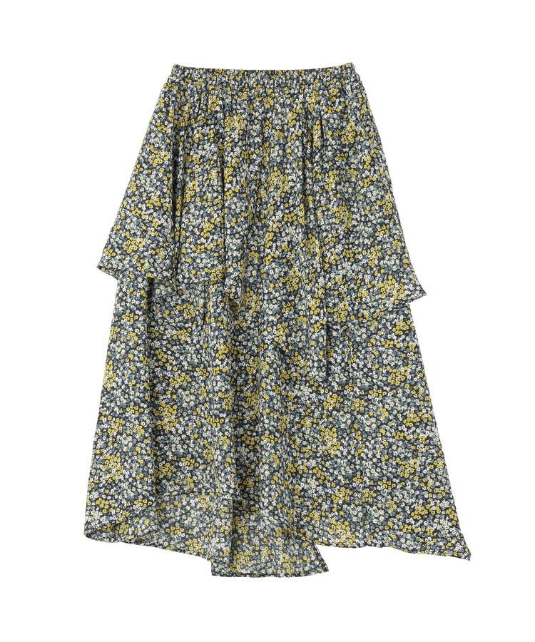 Green Parks「花柄イレヘムボリュームスカート」|フレア|