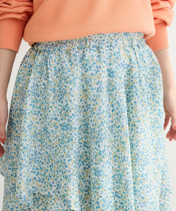 Green Parks「花柄イレヘムボリュームスカート」|フレア|