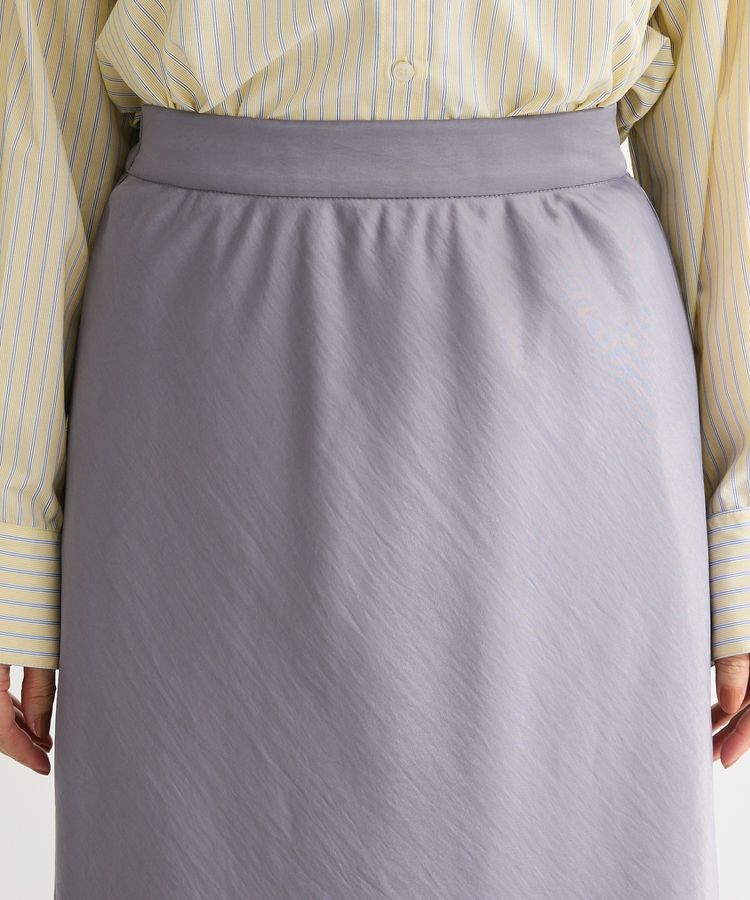 Green Parks「光沢サテンナロースカート」|タイト|