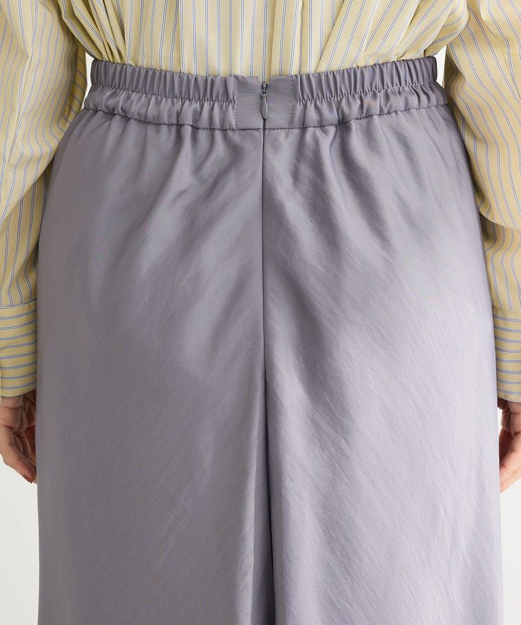 Green Parks「光沢サテンナロースカート」|タイト|