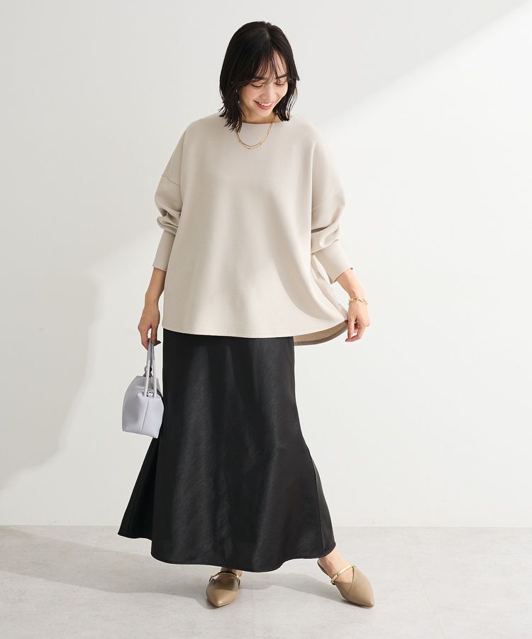 Green Parks「光沢サテンナロースカート」|タイト|