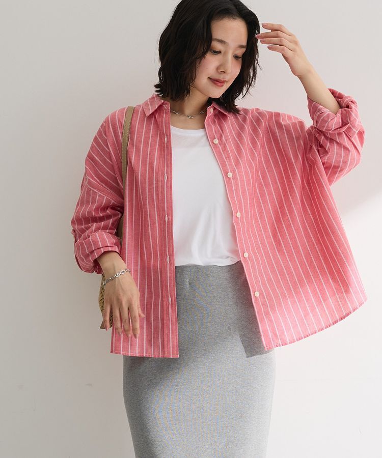 Green Parks「綿麻混シャツ」|シャツ・ブラウス|Red