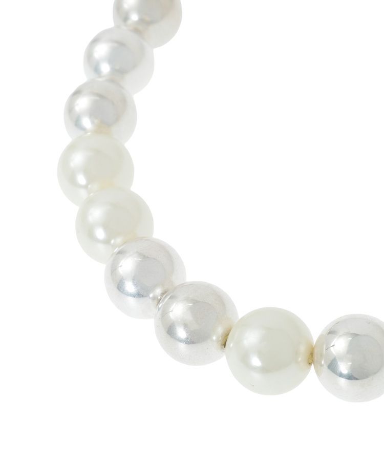 YECCA VECCA「パールMIXメタルチャンキーネックレス」|ネックレス|