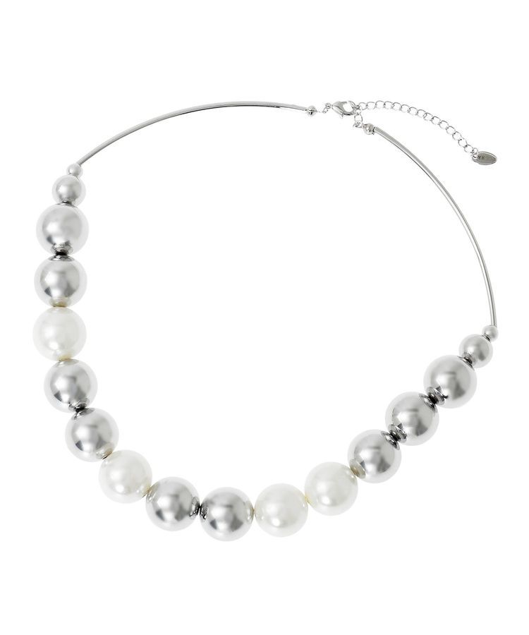 YECCA VECCA「パールMIXメタルチャンキーネックレス」|ネックレス|