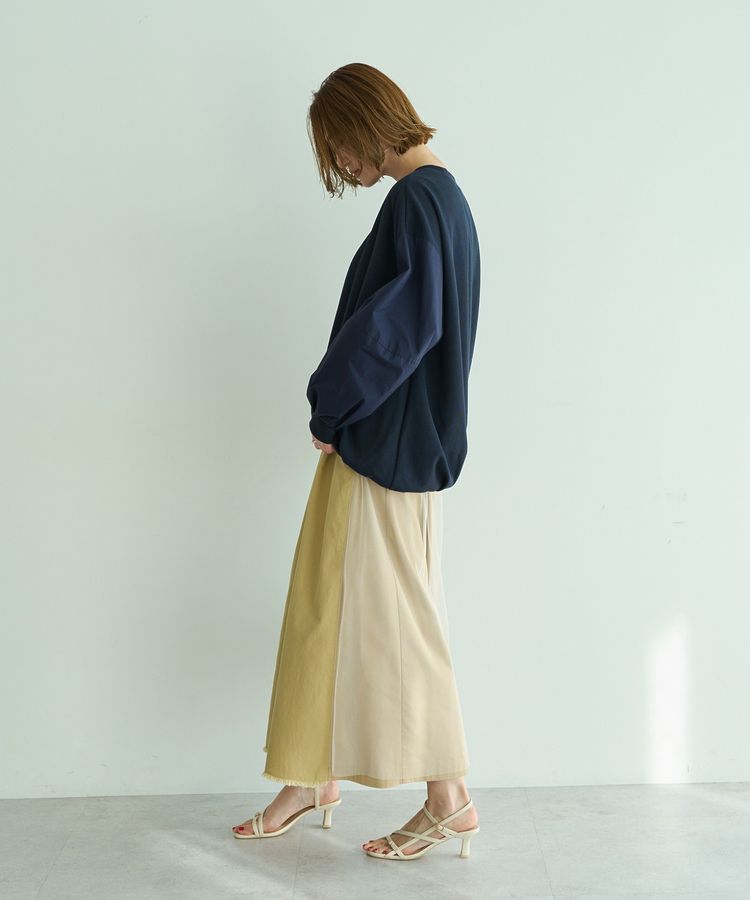 Editt by YECCA VECCA「異素材MIXロングスカート」|スカート|