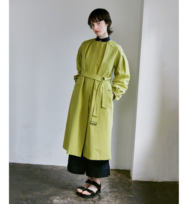 allureville「綿ナイロンクロスギャザーネックコート」|ダッフルコート|