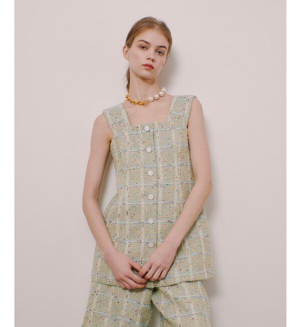 LOULOU WILLOUGHBY「【LOULOU WILLOUGHBY】LINTONツイードジレ」|ベスト・ジレ|