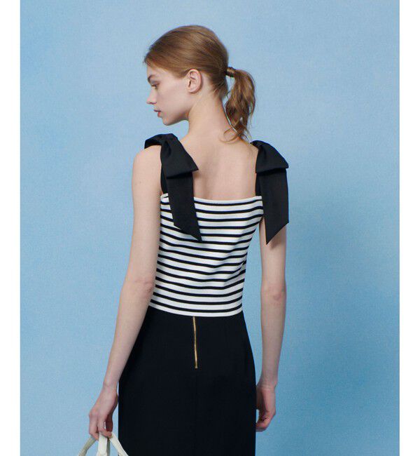 LOULOU WILLOUGHBY「【LOULOU WILLOUGHBY】ショルダーリボンミニタンクプルオーバー」|ニット・セーター|