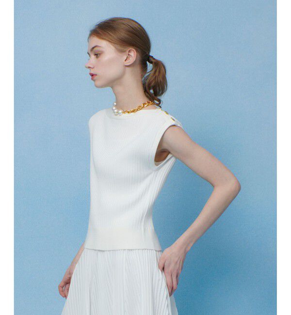 LOULOU WILLOUGHBY「【LOULOU WILLOUGHBY】プレーティングリブプルオーバー」|ニット・セーター|